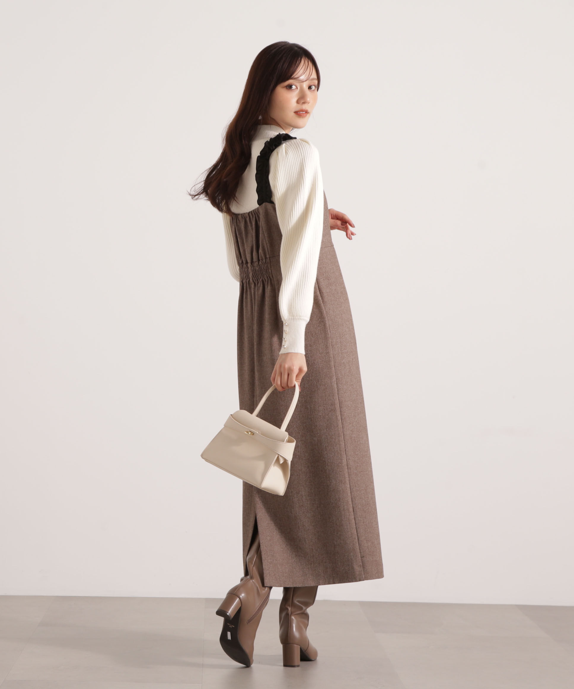 PROPORTION BODY DRESSING「フリルショルダーワンピース 25AW」|ワンピース|