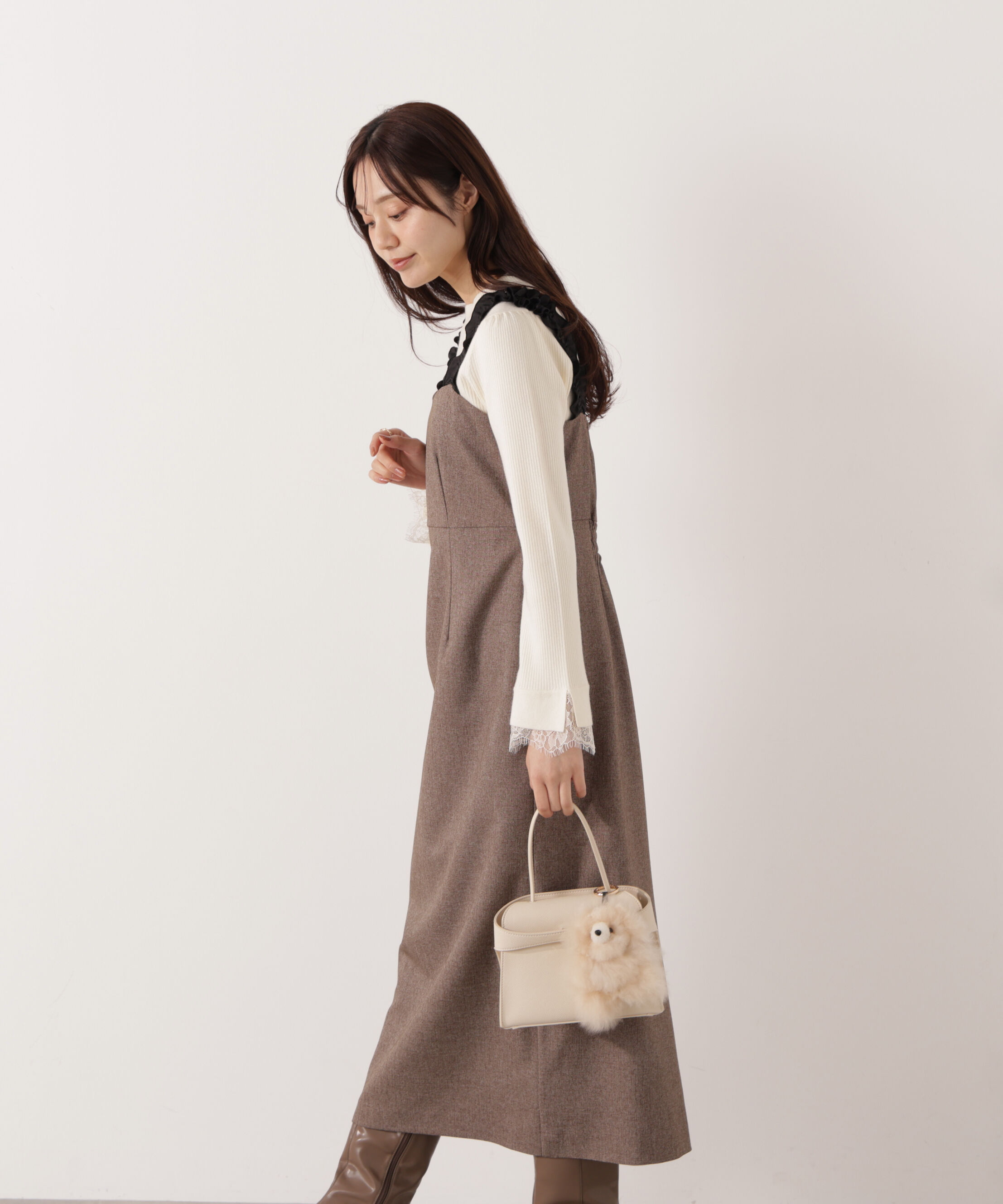 PROPORTION BODY DRESSING「フリルショルダーワンピース 25AW」|ワンピース|
