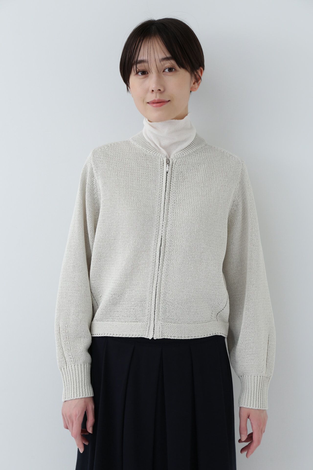 「◆ギマコットンジップアップカーディガン」|ニット・セーター|