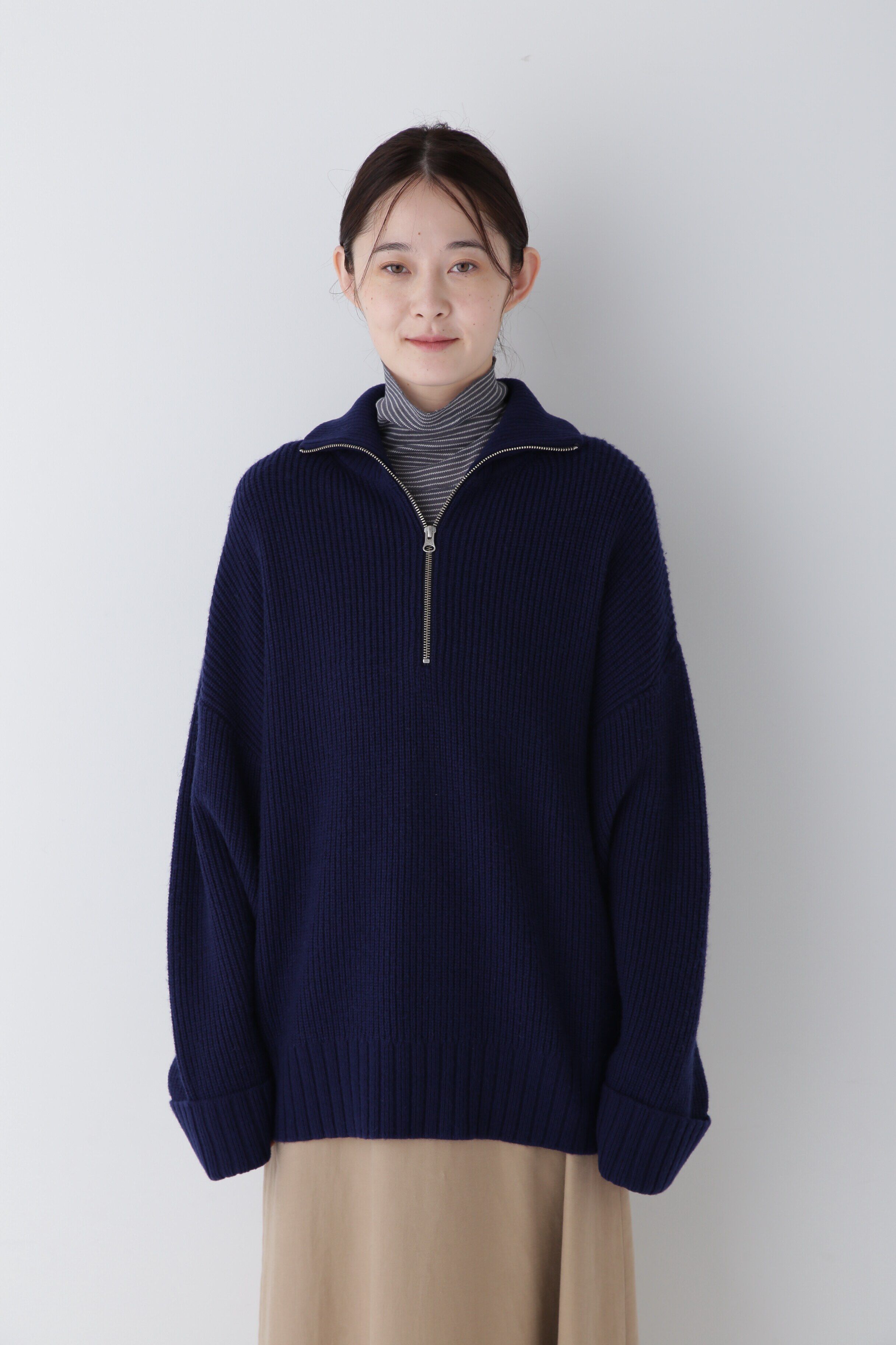  「◆ウールミックス片畦プルオーバー」|ニット・セーター|