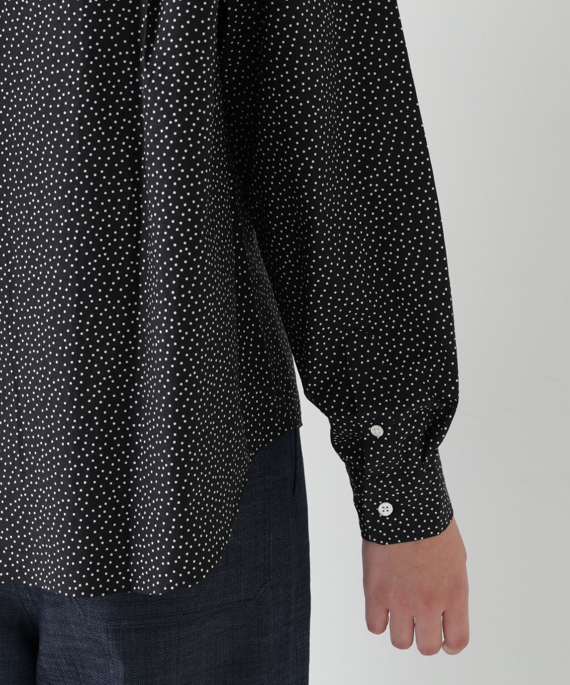  「◆ドット柄ベーシックシャツ」|シャツ・ブラウス|