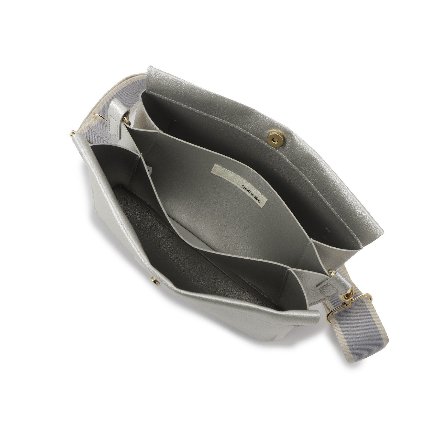 SHOO･LA･RUE「配色ベルトがアクセント 3層ショルダーバッグ」|ショルダー・メッセンジャー|