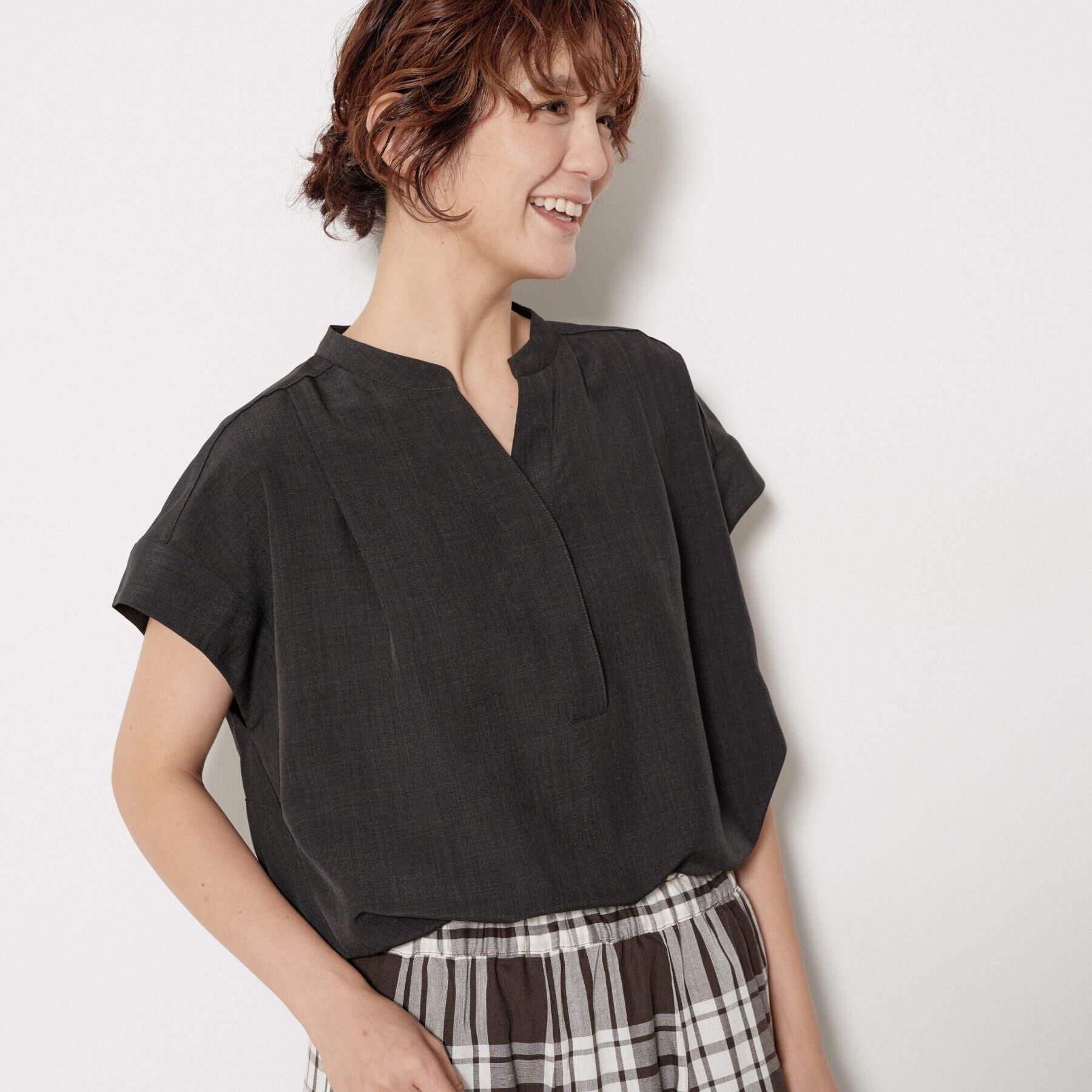 Dessin「【2点セット/ウエストゴム/洗える】スキッパ―シャツ＆ストレートパンツセット」|スーツ|