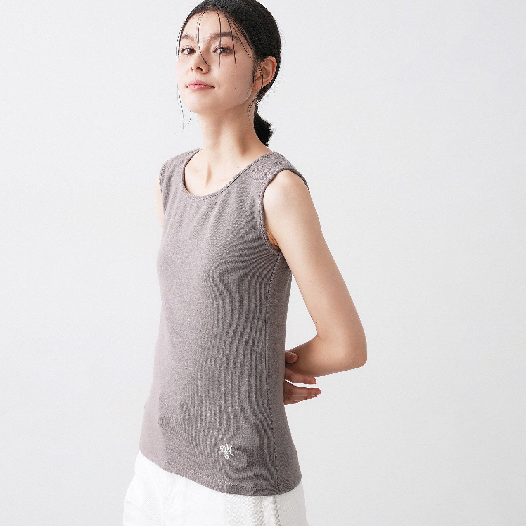 Dessin「【洗える】リブスクエアタンクトップ」|キャミソール|