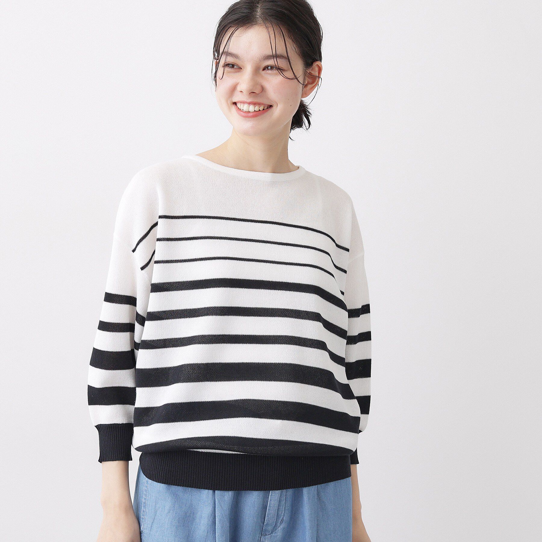 Dessin「【洗える】シアーリラックスニット」|ニット・セーター|