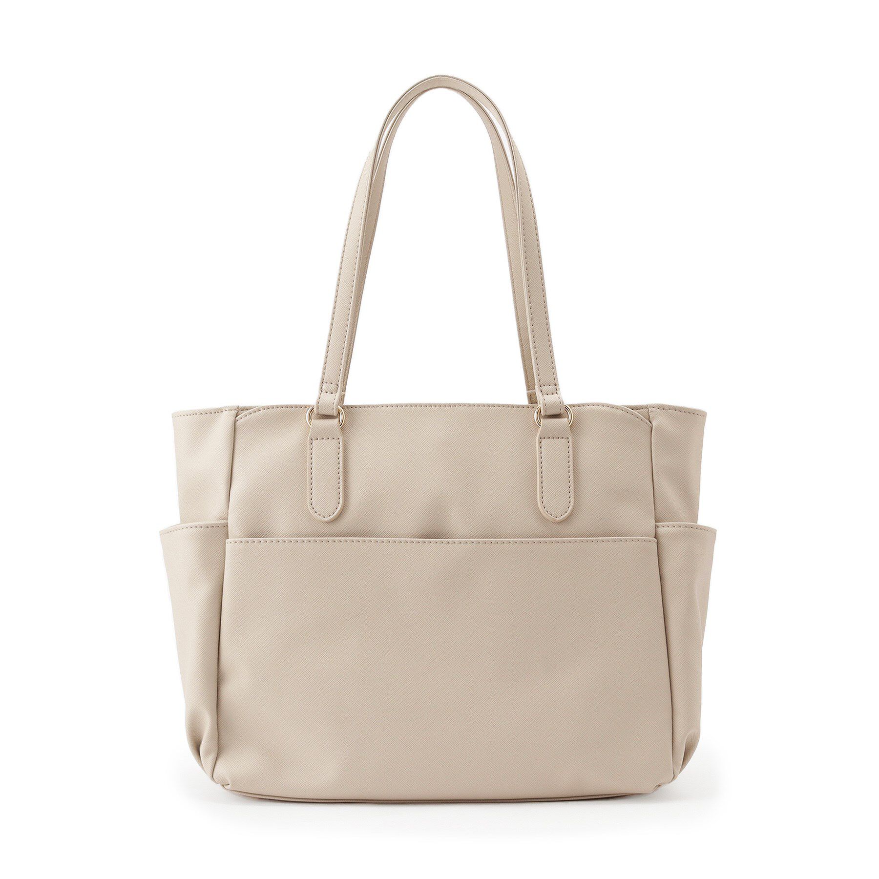 ITS&rsquo;DEMO「【通勤／10ポケット】ベルト飾り付角シボA4トート」|トートバッグ|