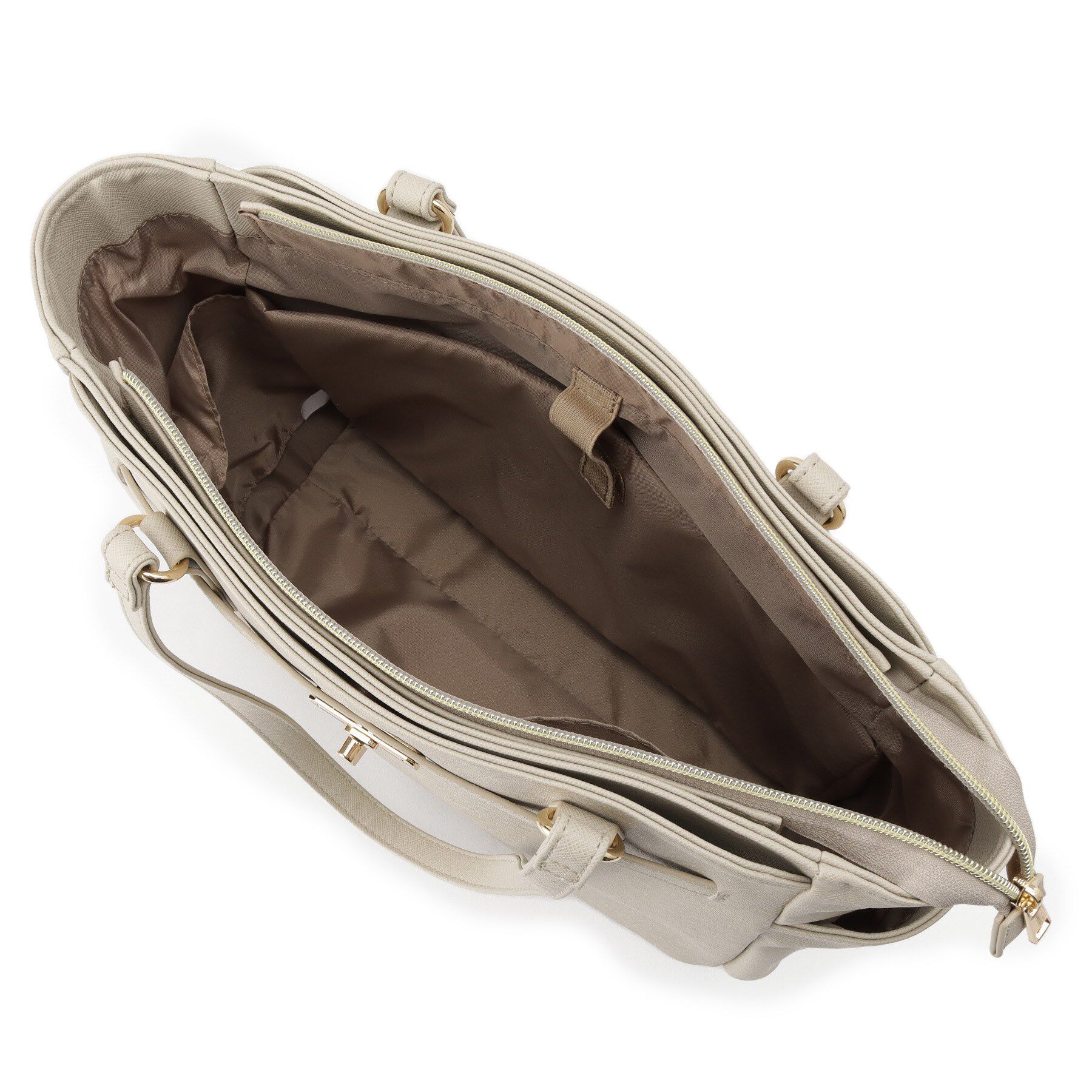 ITS&rsquo;DEMO「【通勤／10ポケット】ベルト飾り付角シボA4トート」|トートバッグ|