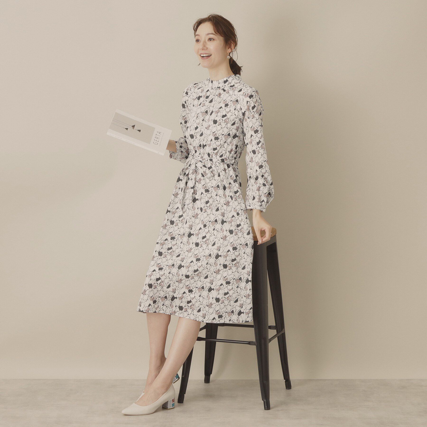 ITS&rsquo;DEMO「【手洗い可／ウエストゴム】ハートプリントワンピース」|ワンピース|