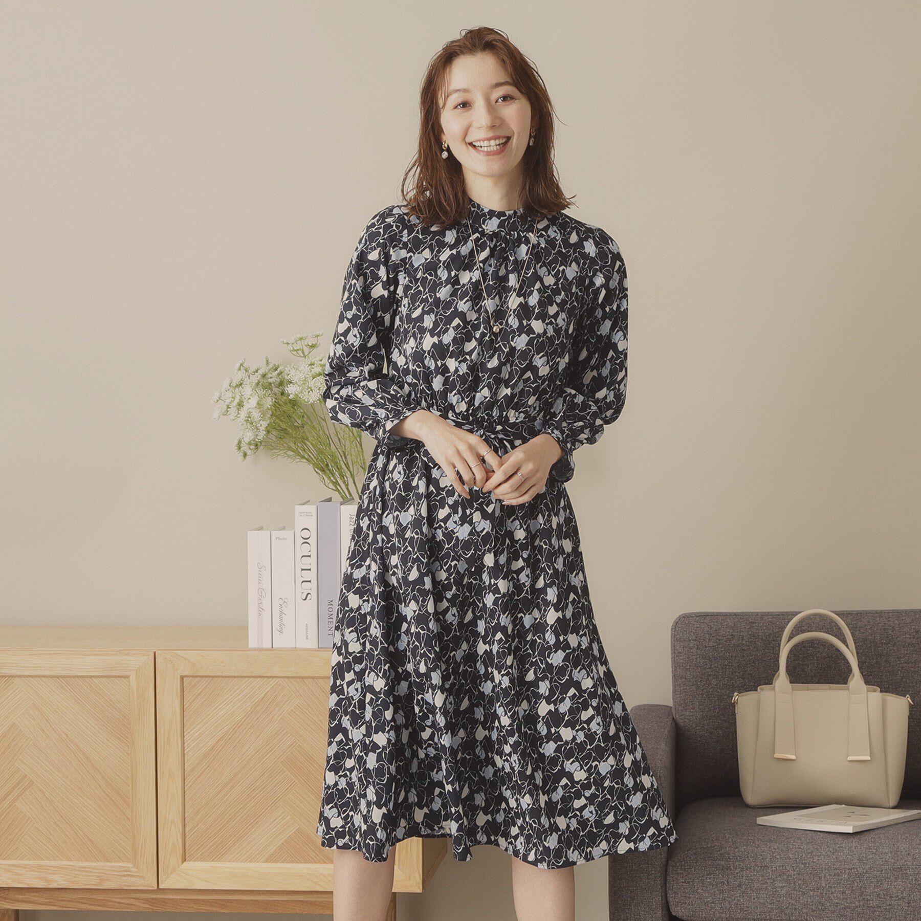 ITS&rsquo;DEMO「【手洗い可／ウエストゴム】ハートプリントワンピース」|ワンピース|