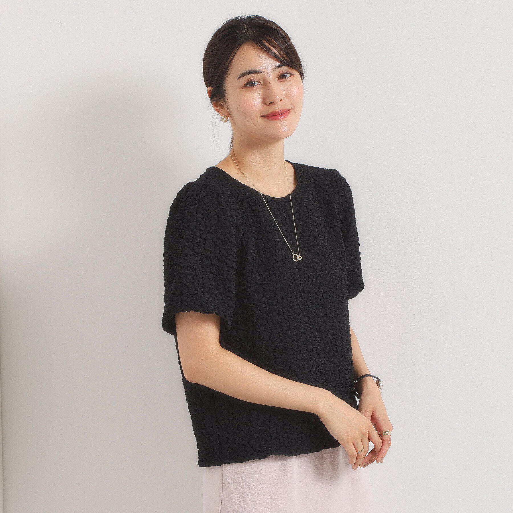 ITS&rsquo;DEMO「【手洗い可】ふくれジャカードプルオーバー」|Tシャツ・カットソー|