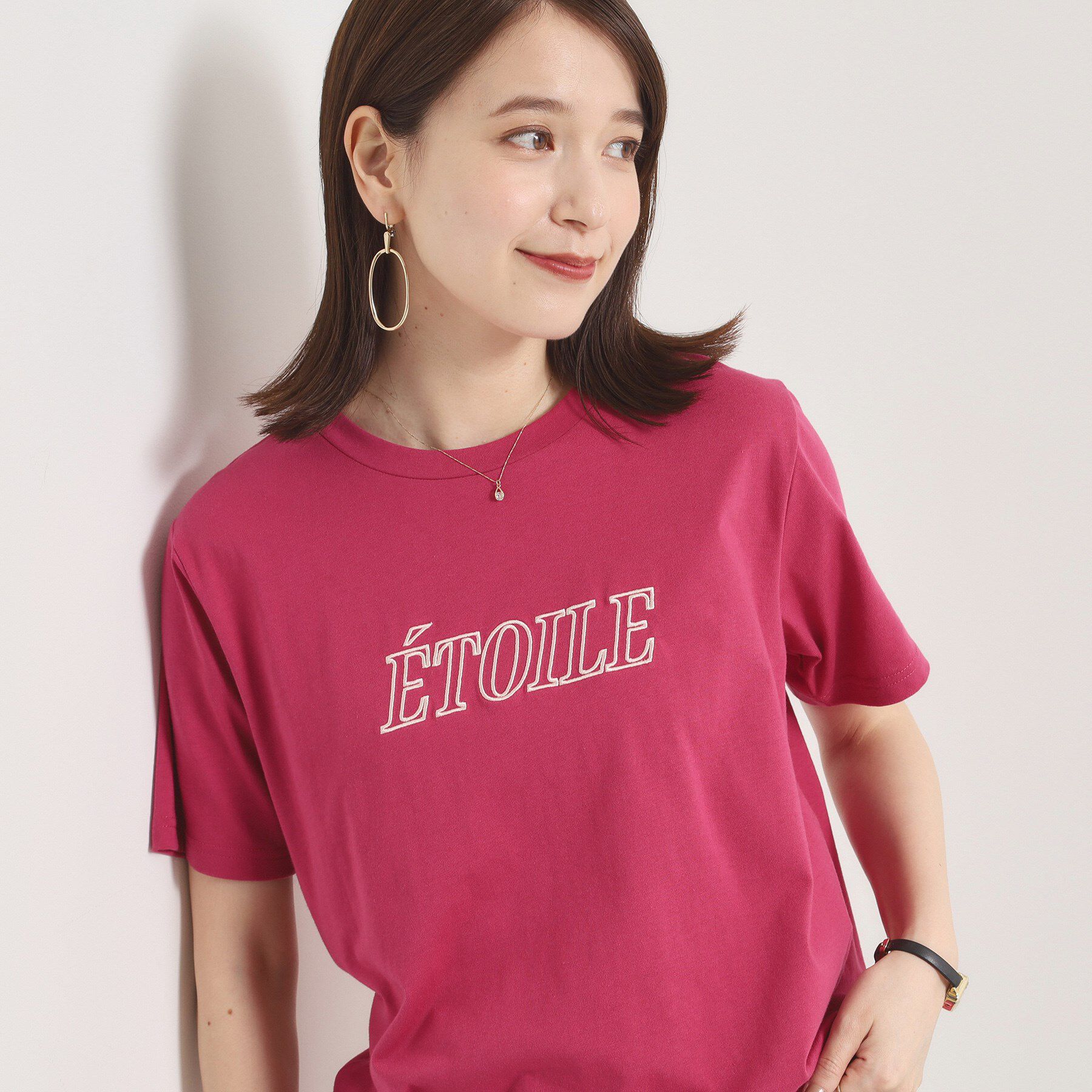 ITS&rsquo;DEMO「【手洗い可】刺繍ロゴTシャツ」|Tシャツ・カットソー|