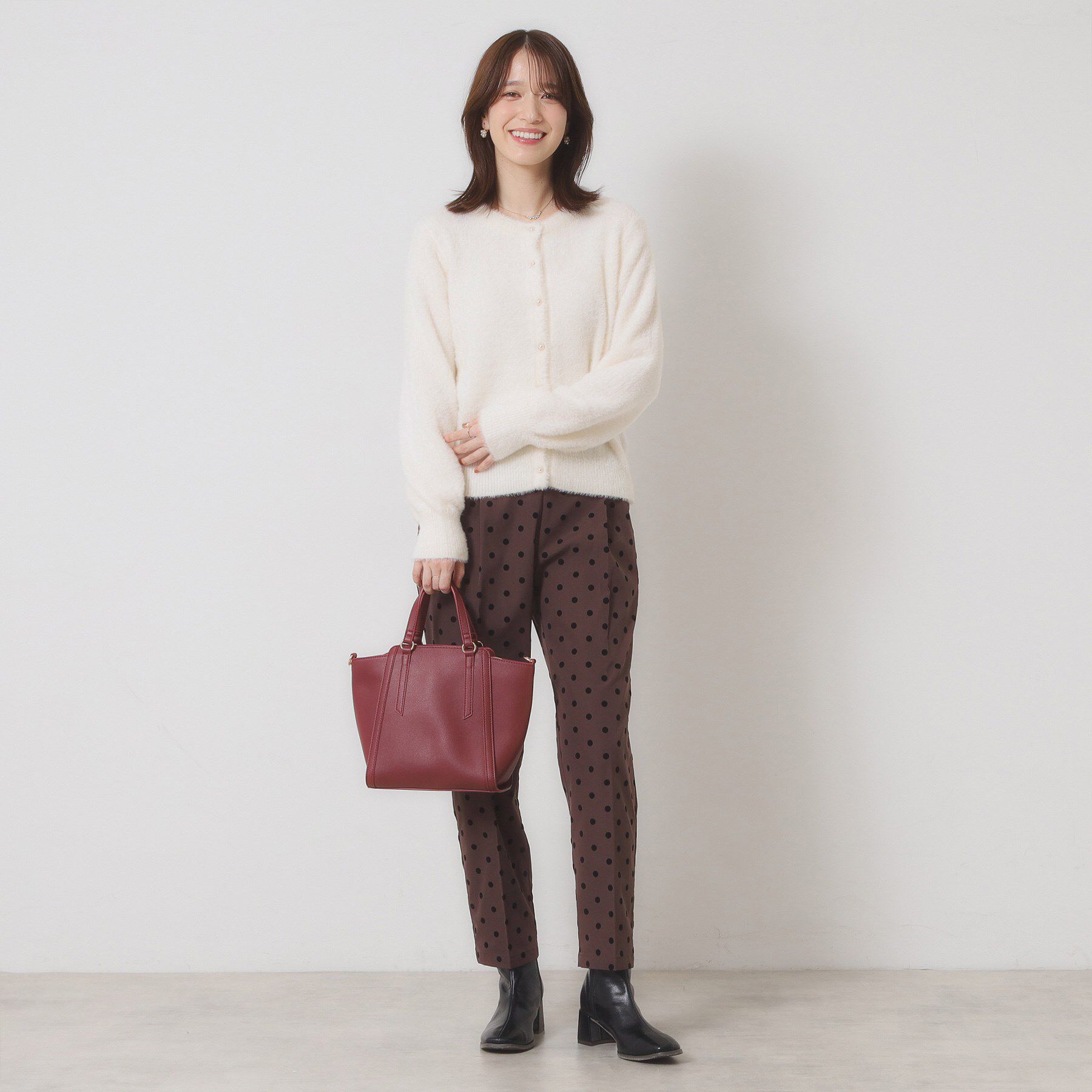 ITS&rsquo;DEMO「【手洗い可】フェザーヤーンクルーカーディガン」|カーディガン|