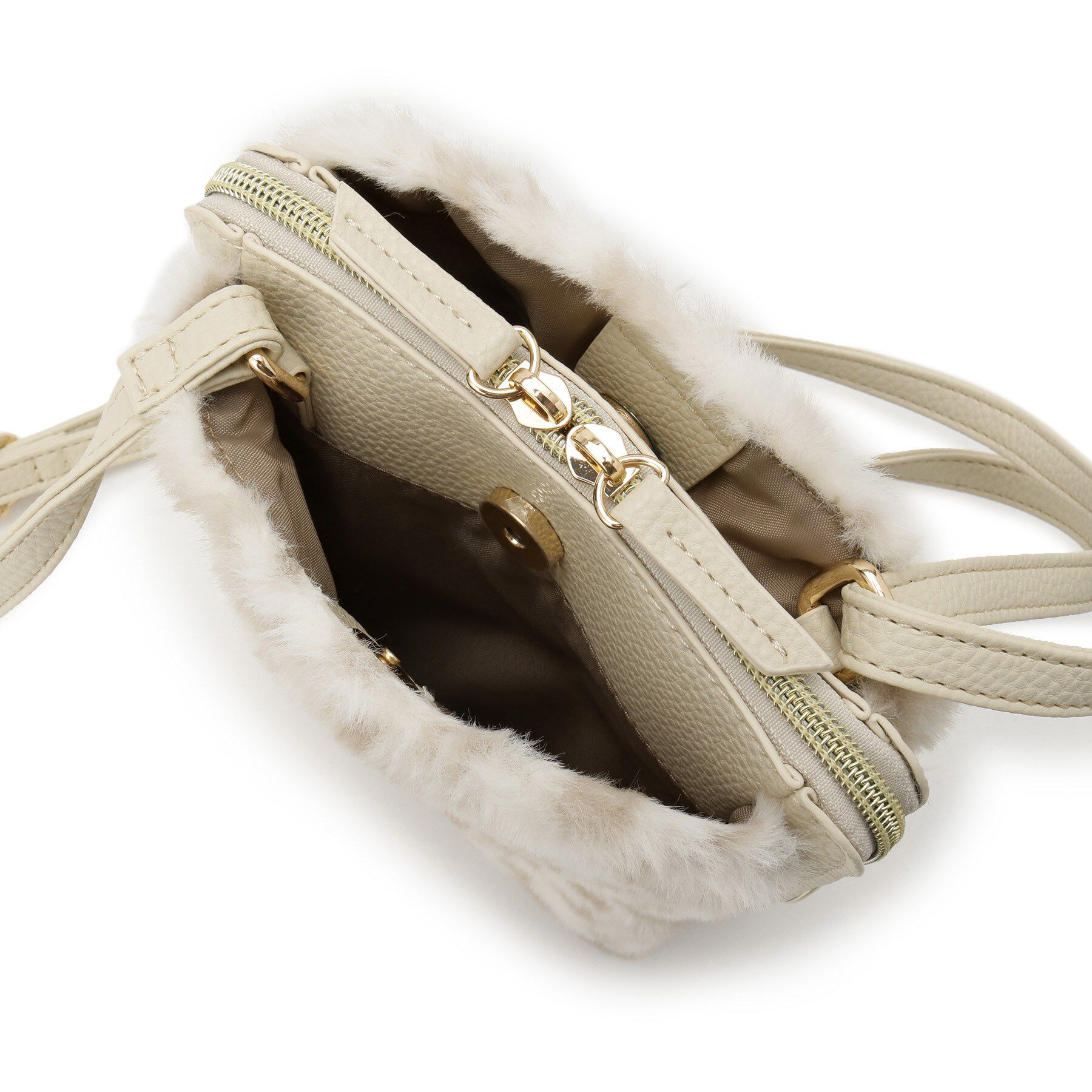 ITS&rsquo;DEMO「三層フェイクファーミニショルダー」|ショルダー・メッセンジャー|