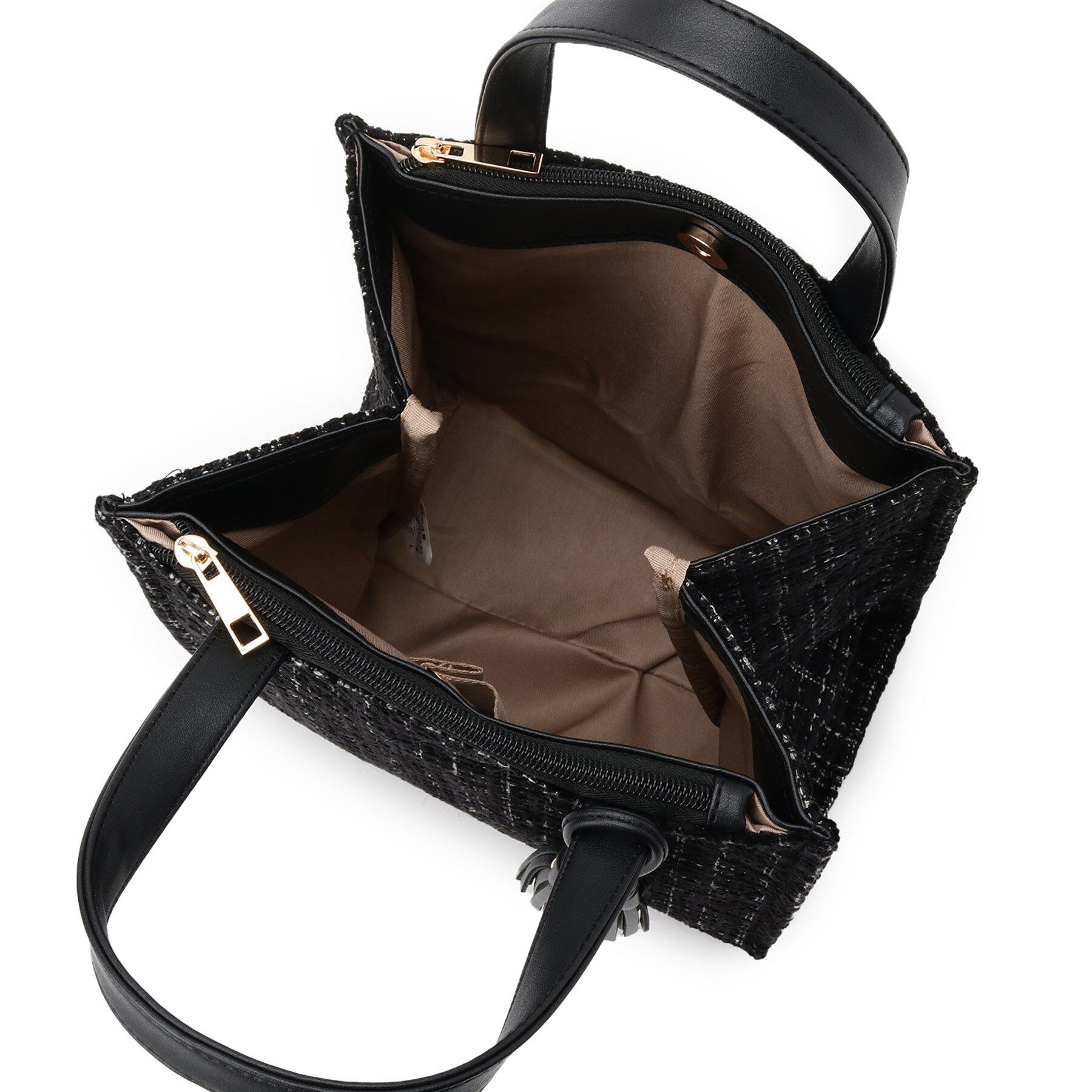 ITS&rsquo;DEMO「ツイードタッセルミニトート」|ハンドバッグ|