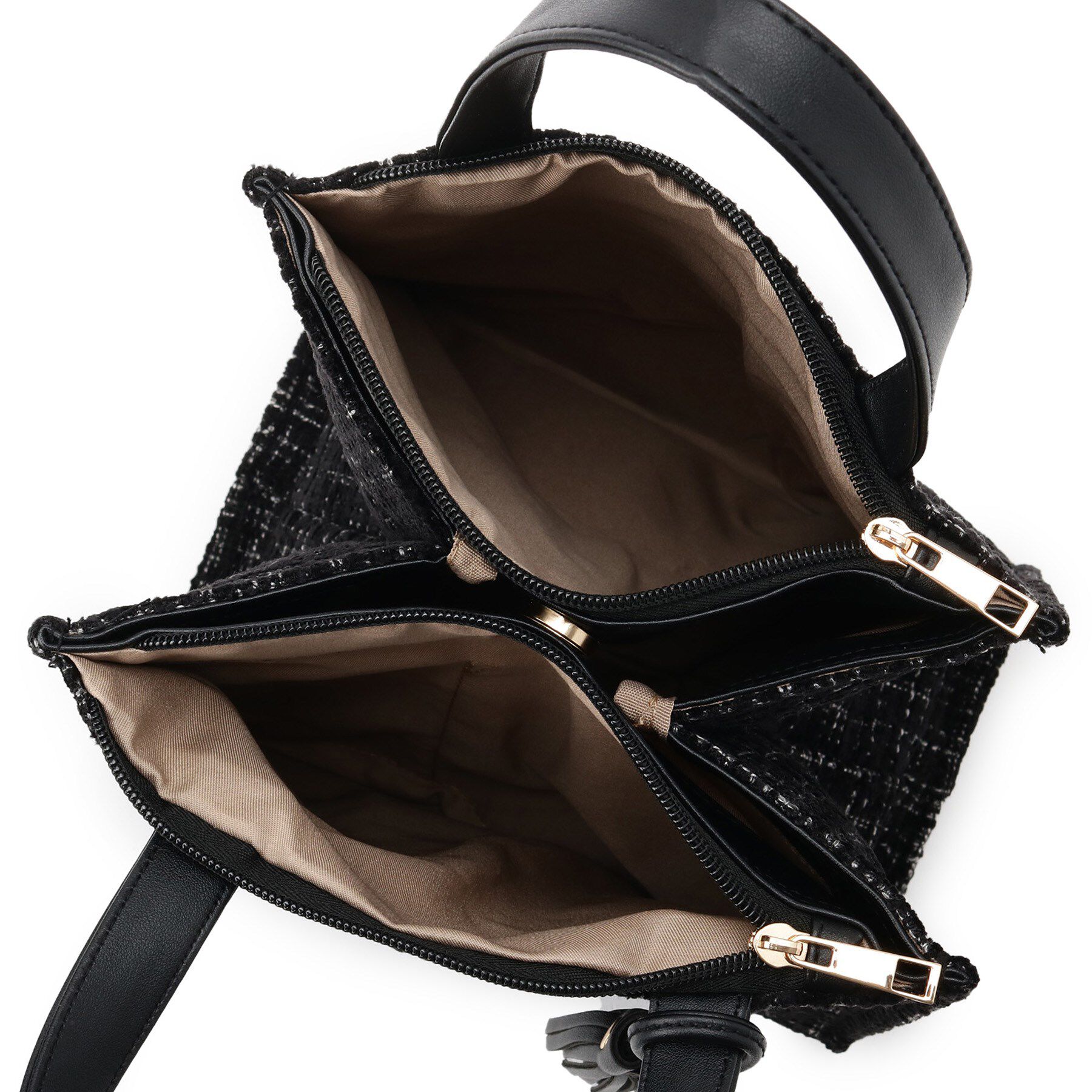 ITS&rsquo;DEMO「ツイードタッセルミニトート」|ハンドバッグ|