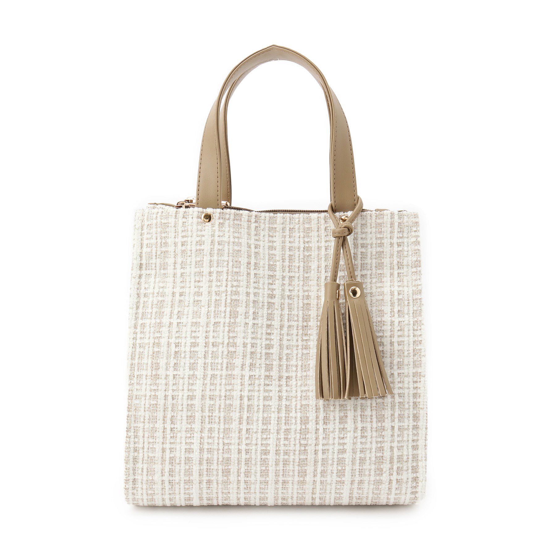 ITS&rsquo;DEMO「ツイードタッセルミニトート」|ハンドバッグ|