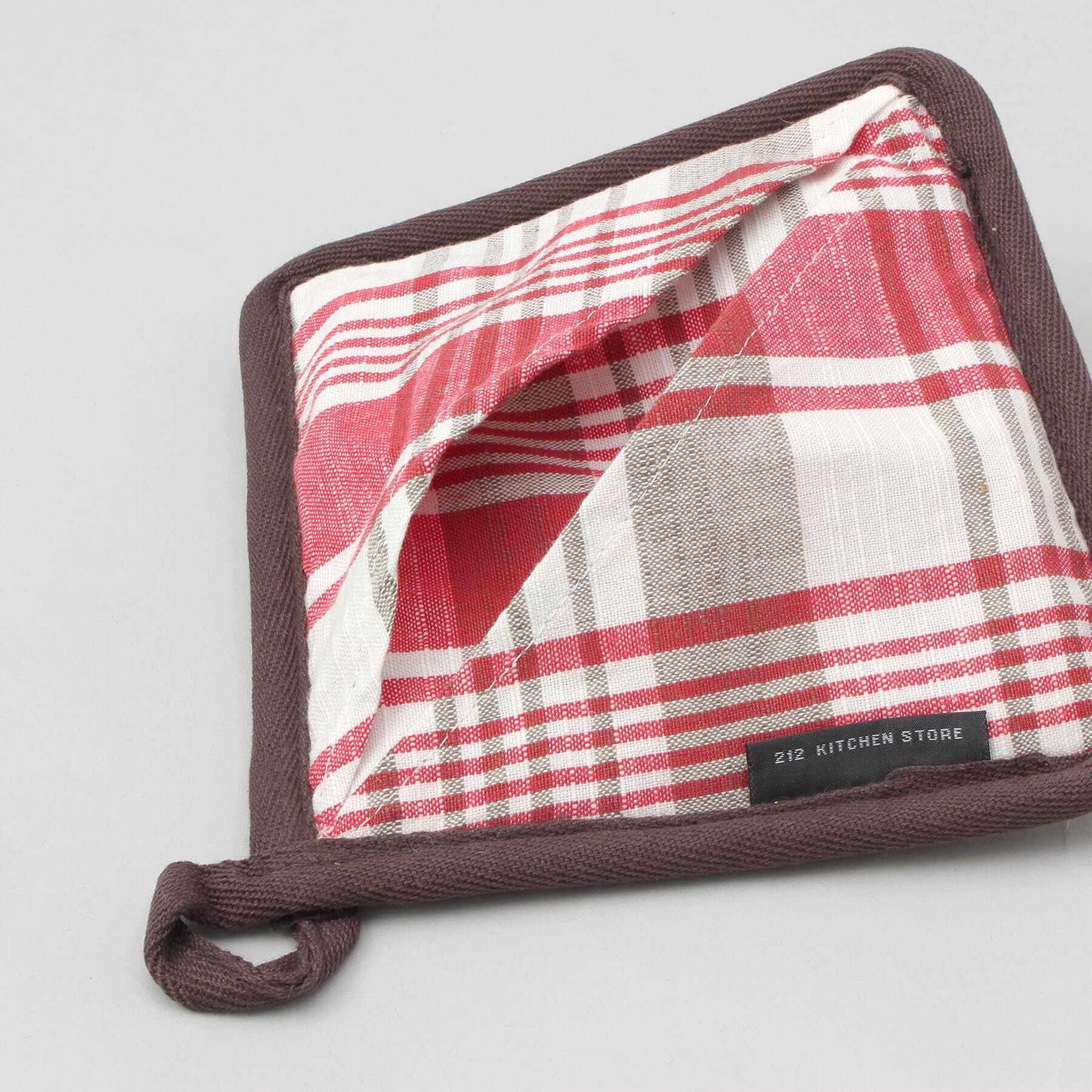 212 KITCHEN STORE「スラブチェック ポットホルダー RD」|食器・キッチングッズ|