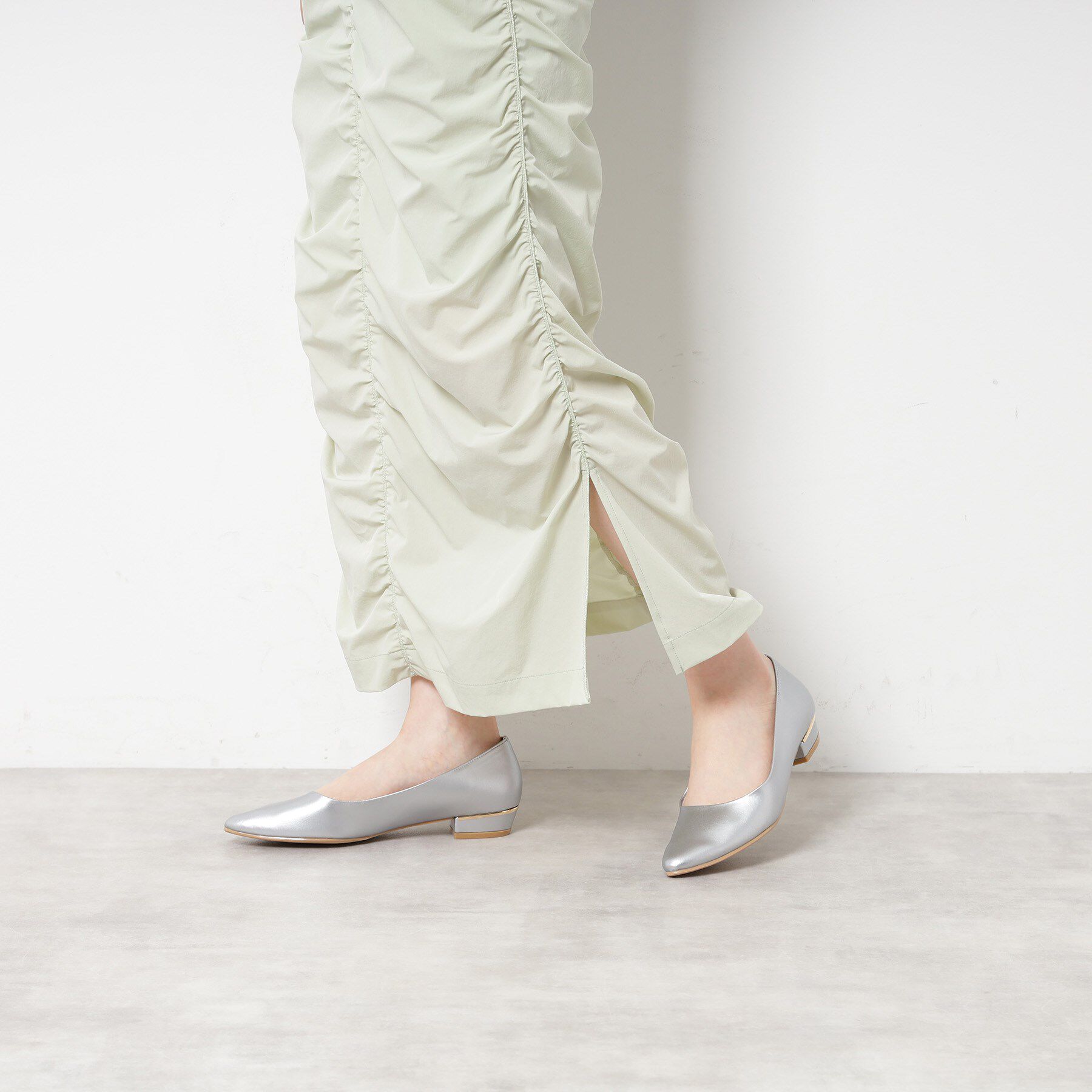 ESPERANZA「《定番》晴雨兼用クッションフラットパンプス」|パンプス|