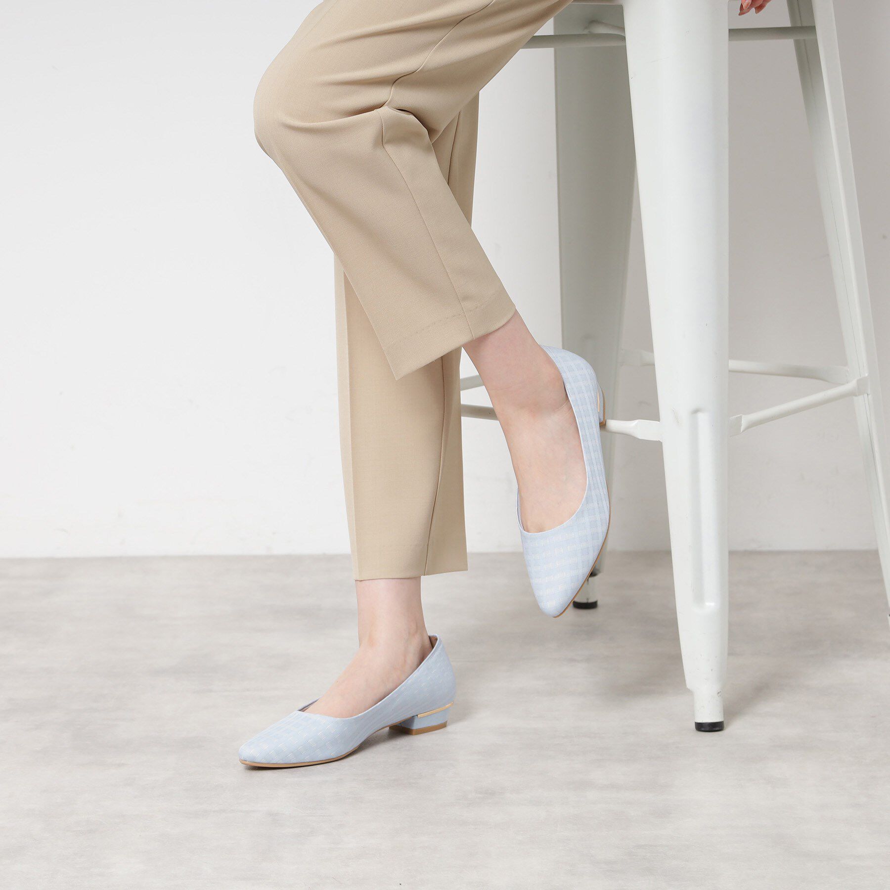 ESPERANZA「《定番》晴雨兼用クッションフラットパンプス」|パンプス|