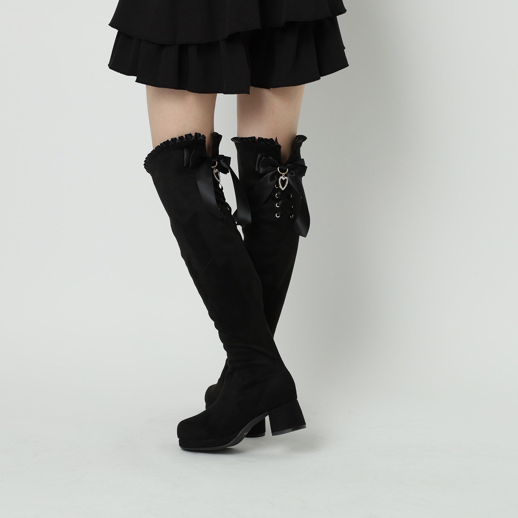 csT&P「夢見るリボン付きロングブーツ厚底」|ショートブーツ|