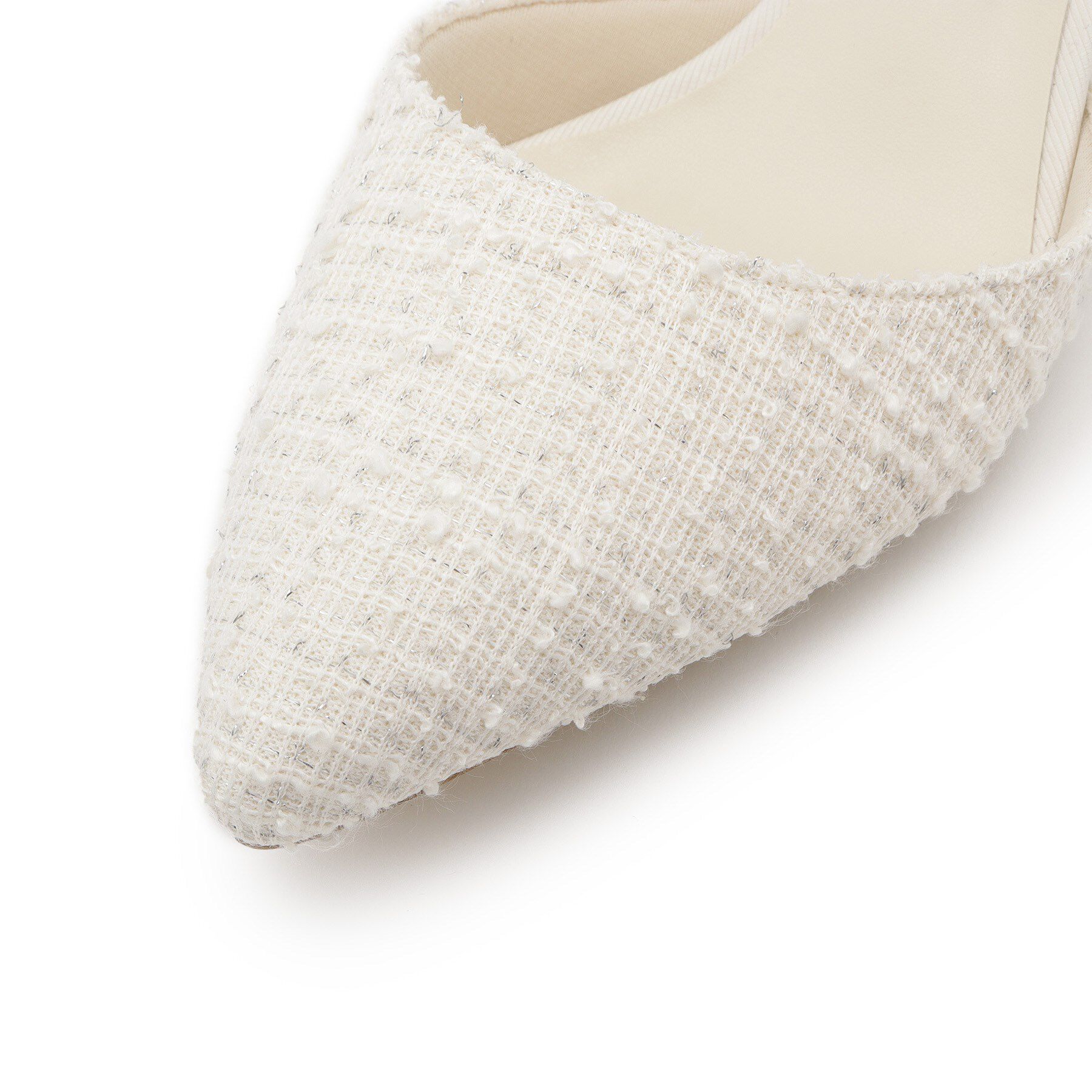 ESPERANZA「ポインテッドツイードミュール」|サンダル|