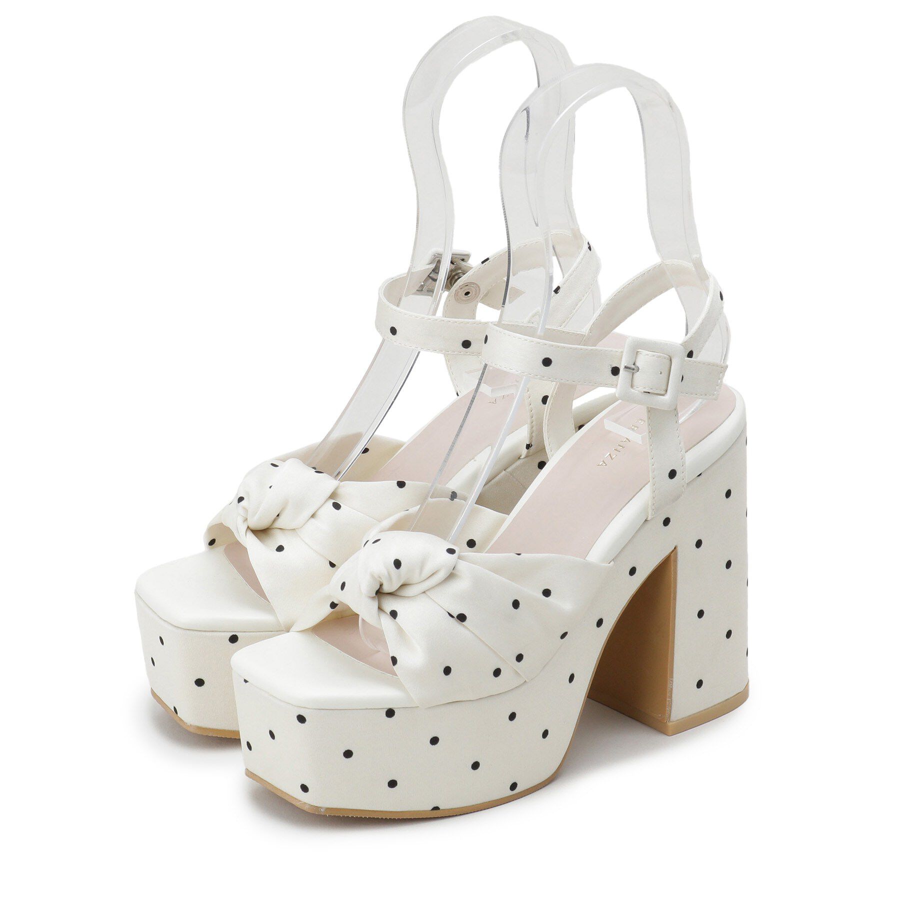 ESPERANZA「【ラク盛り／サンダル】リピーター続出／脚長美脚　ツイストリボンサンダル」|サンダル|