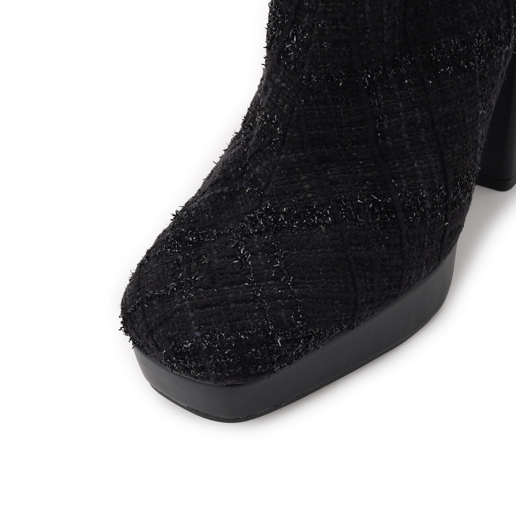 ESPERANZA「【EC先行販売】スクエアツイードショートブーツ」|ショートブーツ|