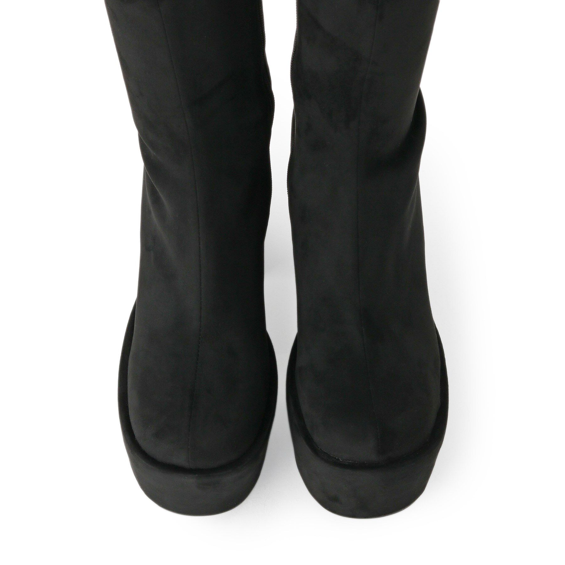 ESPERANZA「【ラク盛り／ニーハイブーツ】リピーター続出／脚長美脚 フェイクファーニーハイブーツ」|ショートブーツ|