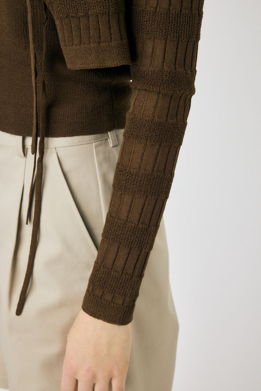 MOUSSY「KNIT キャミ & RIBBON シャツセット」|シャツ・ブラウス|