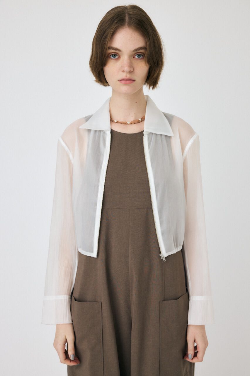 MOUSSY「SHEER CROPPED ジャケット」|シャツ・ブラウス|
