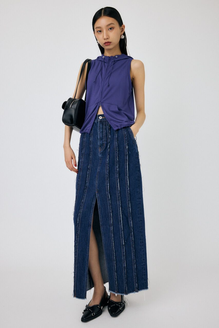 MOUSSY「FRONT SLIT FRINGE スカート」|スカート|