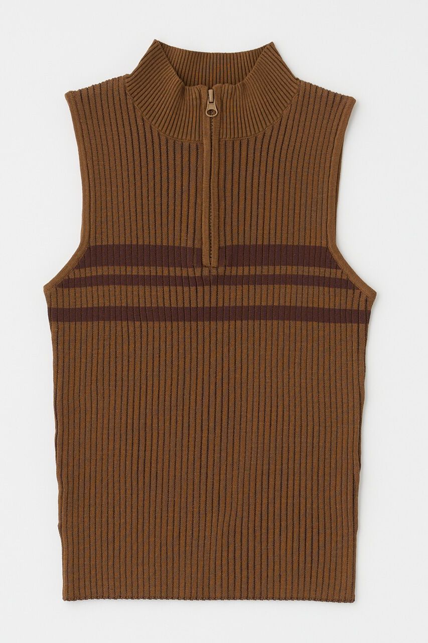 MOUSSY「MOCK NECK ハーフジップトップス」|タンクトップ|