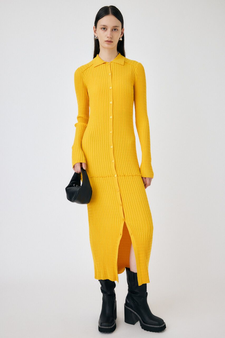MOUSSY「CABLE KNIT ロングドレス」|ワンピース|