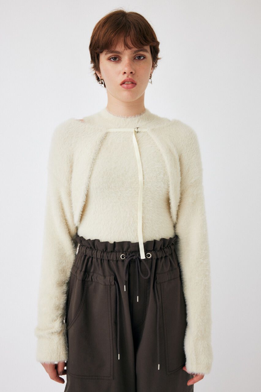 MOUSSY「SHAGGY KNIT ボレロ & タンク」|ニット・セーター|