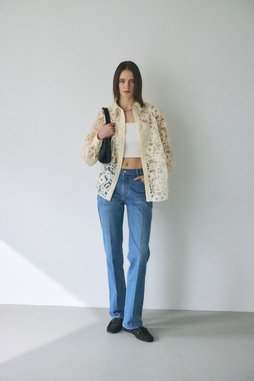 MOUSSY「RIBBON TULLE シャツ」|シャツ・ブラウス|