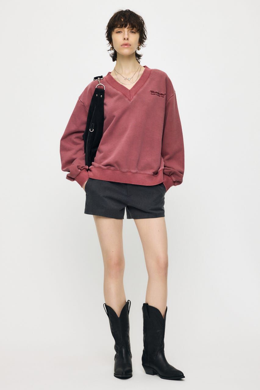 MOUSSY「FADED V NECK SWEAT シャツ」|パーカー|