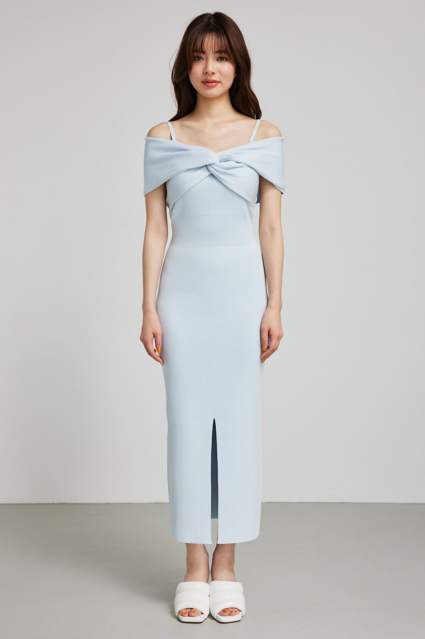 rienda「アシンメトリータイトニットワンピース」|ワンピース|