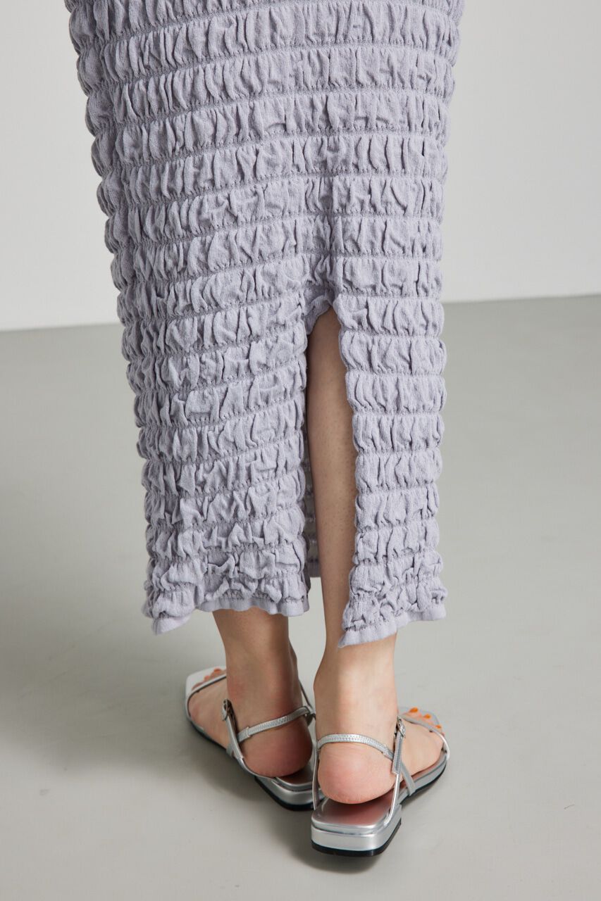 rienda「ポップコーンニットジャストウエストスカート」|スカート|