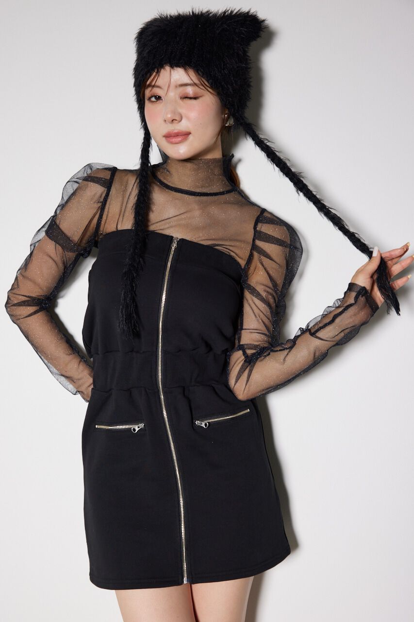 rienda「ベアデザインスウェットミニワンピース」|ワンピース|