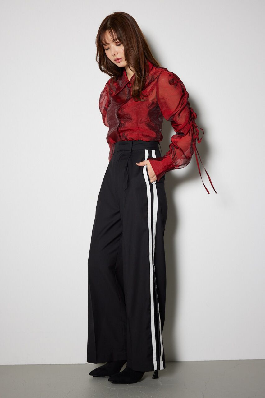 rienda「ショルダードロストリボンブラウス」|シャツ・ブラウス|