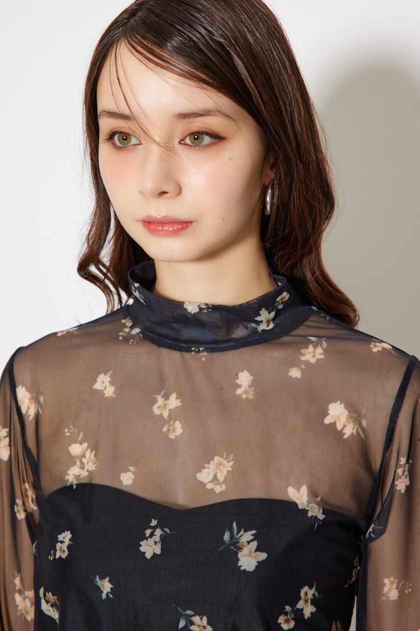 rienda「2WAYスリーブギャザーシアートップス」|Tシャツ・カットソー|