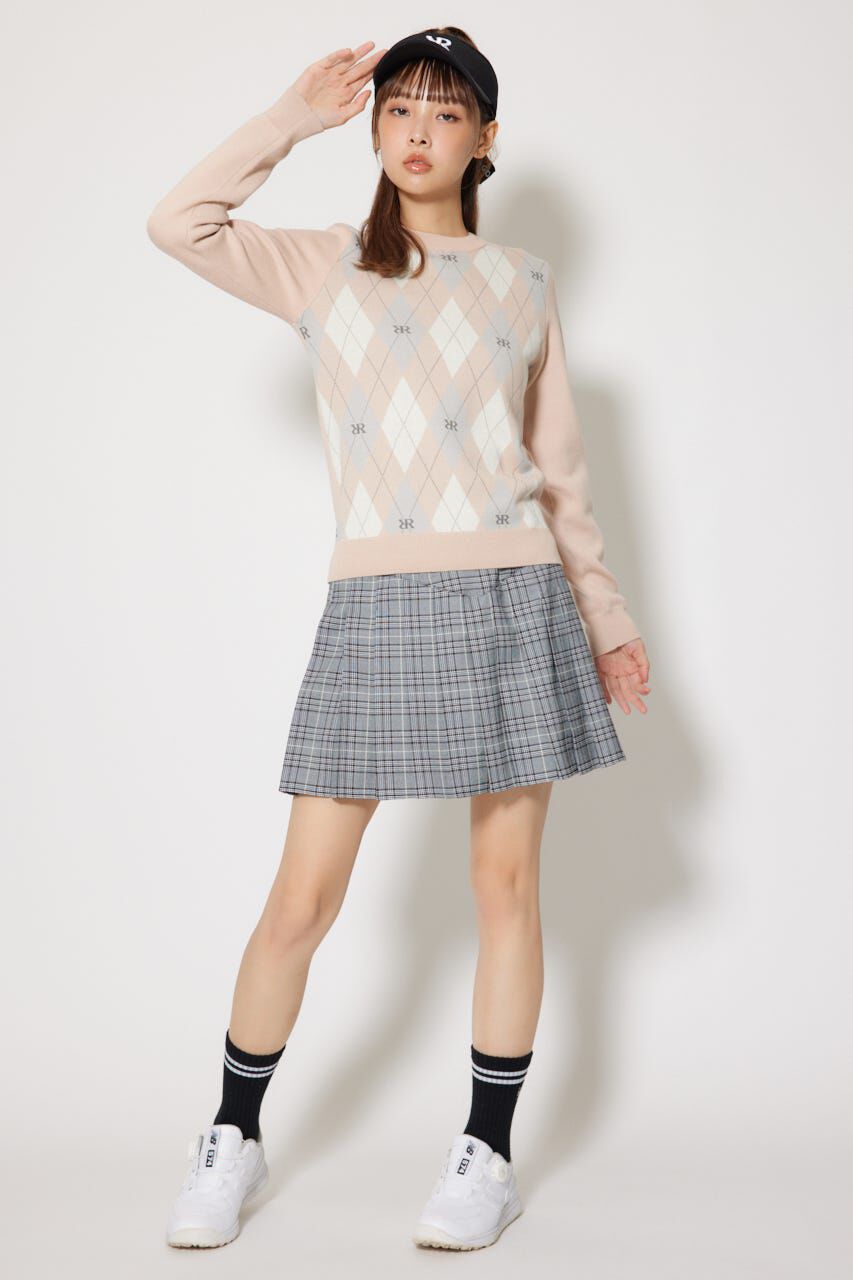 rienda「アーガイルジャガードニットトップス」|ニット・セーター|