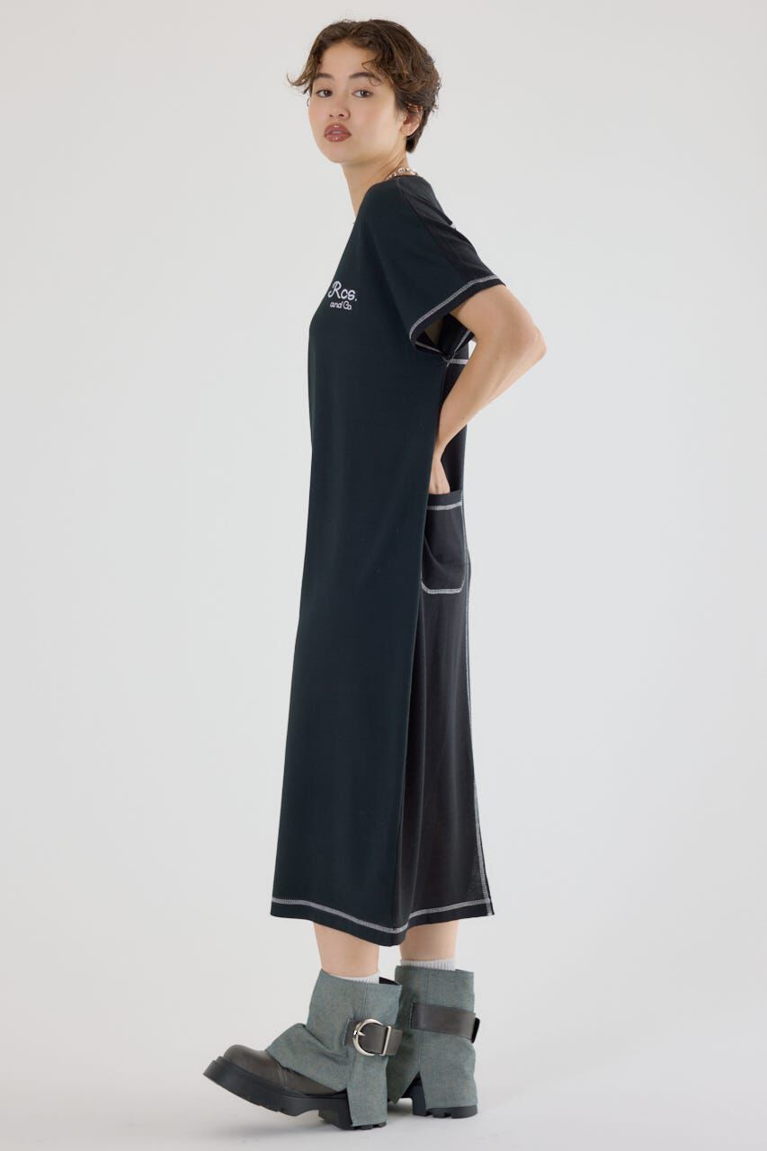 RODEO CROWNS「配色ステッチニットコンビワンピース」|ワンピース|