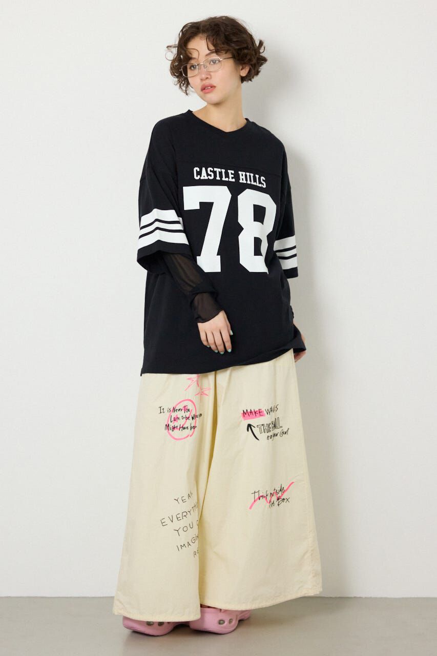 RODEO CROWNS「チュールレイヤードナンバートップス」|Tシャツ・カットソー|