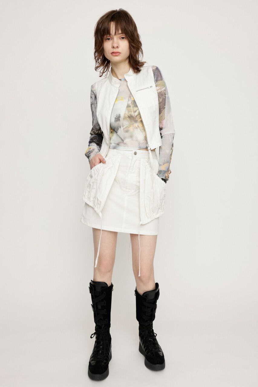 SLY「SHIRRING PK ショートスカート」|スカート|