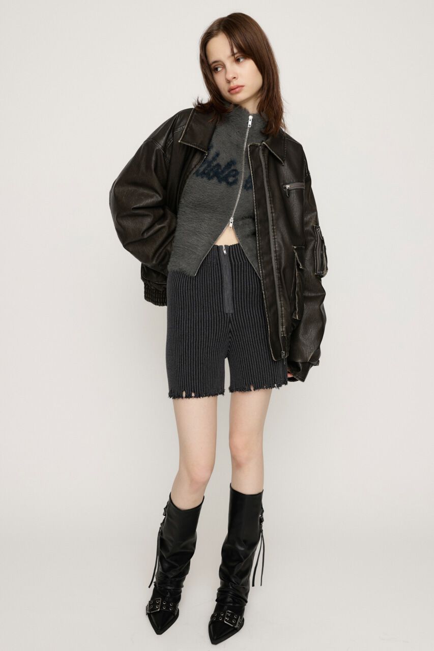 SLY「ZIP UP JQ LOGO トップス」|ニット・セーター|