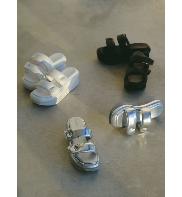 ELENDEEK「DOUBLE BAND SANDAL」|サンダル|ブラック