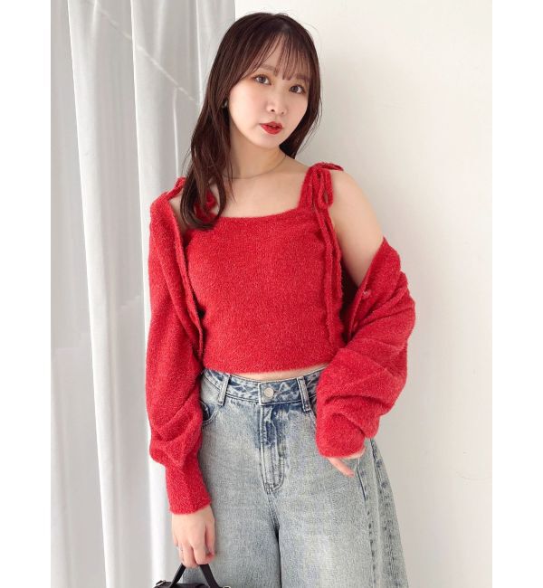 dazzlin「ミニシャギーラメニットキャミ」|ニット・セーター|