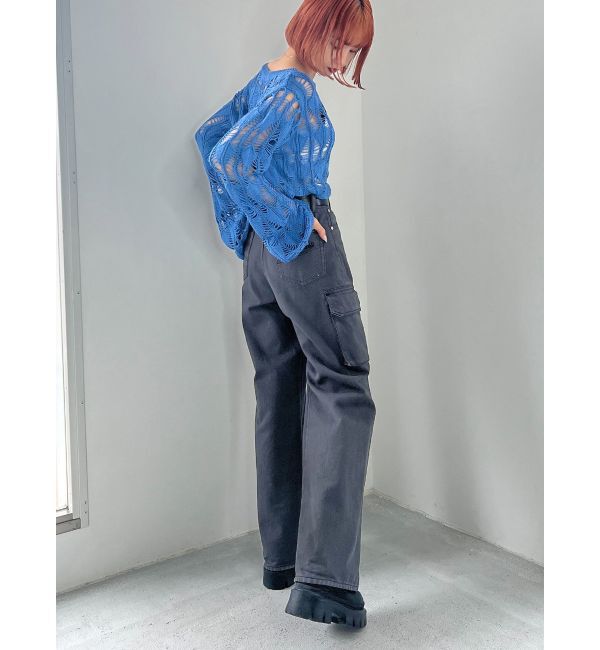 EMODA「クロシェダイヤモンドショートニット」|ニット・セーター|