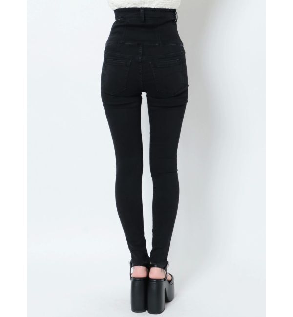 EMODA「アシメスリットハイウエストパギンス」|デニム|